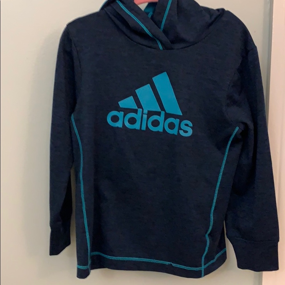 Adidas boys performance long sleeve hooded shirt